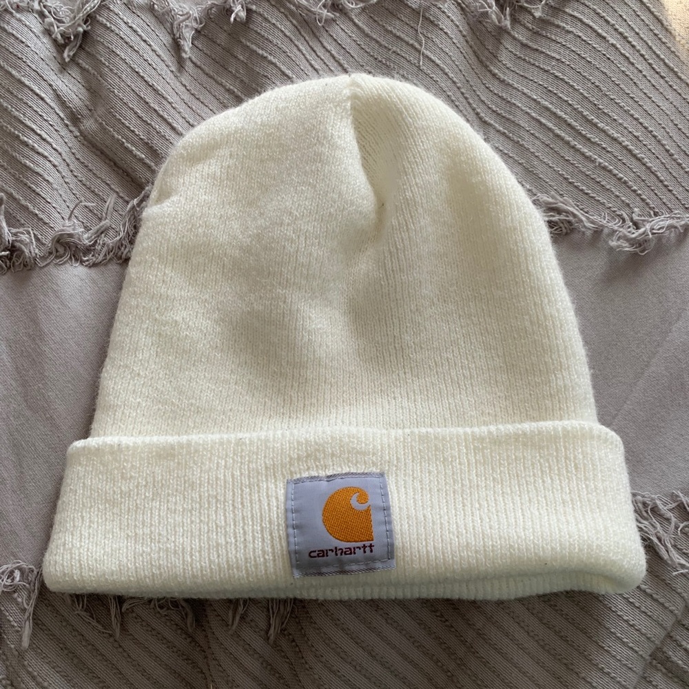 Cream Carhartt Beanie